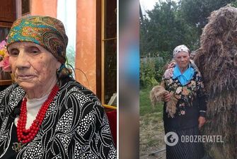 102-летняя украинка, пережившая Голодомор, плетет маскировочные сетки для ВСУ: трое ее внуков воюют на фронте. Фото