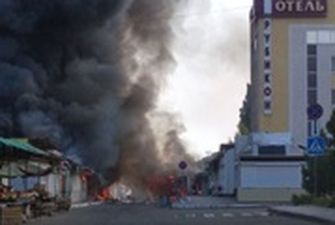 Возле вокзала в Донецке вспыхнул пожар - ОВА