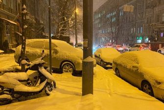 Киев парализовал масштабный снегопад: фото, видео