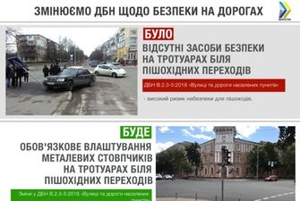 В Украине хотят сделать обязательной установку столбиков на тротуарах