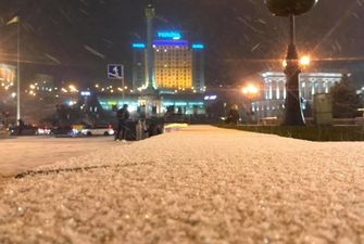 В Киеве - первый "зимний" снег