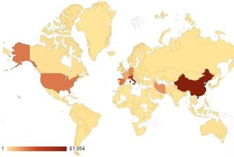 Коронавірус - карта поширення 28 березня