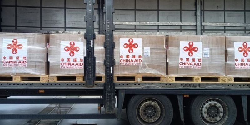 Правительство Китая передает Украине третью партию гуманитарной помощи