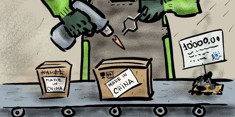 Появилась меткая карикатура на реакцию таможенников на "зараженные" товары из Китая