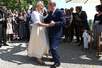 Путін повеселився на весіллі австрійського міністра: фото