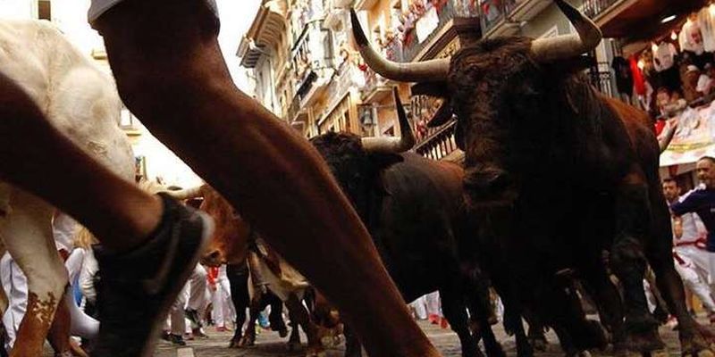 Забег с быками: яркие снимки с фестиваля в Памплоне