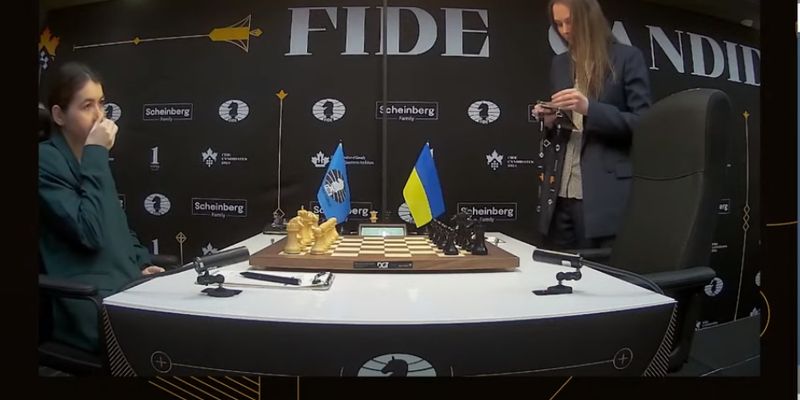 Титулованная украинка поставила на место двукратную чемпионку России на Турнире претенденток-2024 по шахматам. Видео