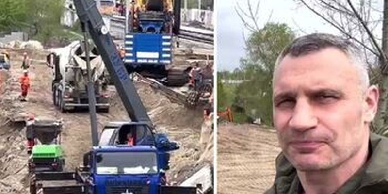 Кличко назвал дату открытия развязки между Троещиной и Подольско-Воскресенским мостом. Видео