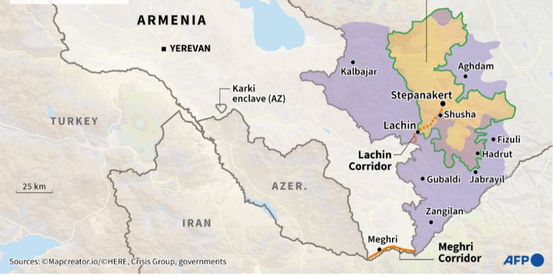 Азербайджан наступает в Нагорном Карабахе: актуальная карта