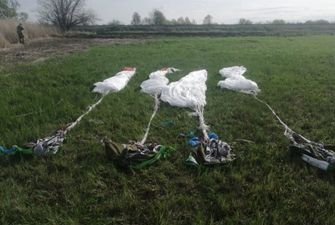 На Луганщині біля кордону з Росією знайшли чотири парашути – фото
