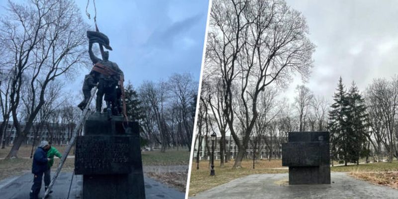 В Киеве демонтировали памятник участникам антиукраинского “январского восстания”