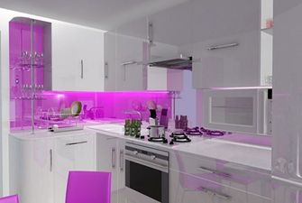 Кухня в фіолетових тонах: особливості та варіанти поєднання кольорів – фото
