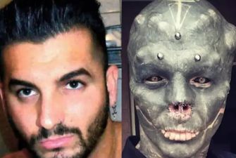 32-летний француз сделал множество операций, тату и пирсинг, чтобы выглядеть как «реальный инопланетянин»