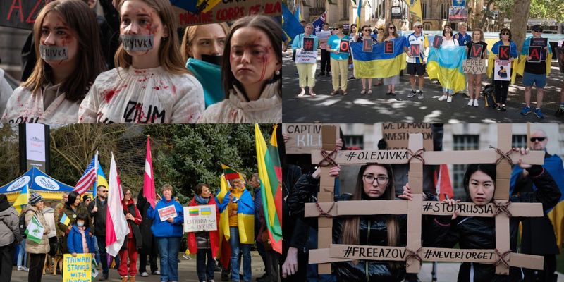 Слышит ли нас мир: украинцы в 11 странах напомнили об убийстве в Еленовка пленных "азовцев"