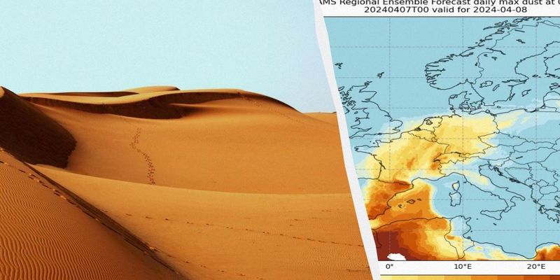 Европу охватила новая волна пыли из Сахары