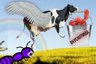 Дизайнеров ничем не удивишь: реклама раковарни с летающей коровой поразила сеть