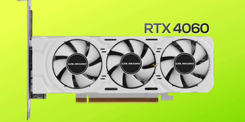 Galax представила низкопрофильную GeForce RTX 4060 в белом цвете