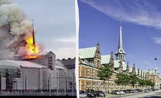 Дания в отчаянии: в Копенгагене сгорела 400-летняя биржа, она была символом города