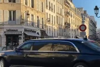Кортеж из 19 машин: перемещение Путина по перекрытым улицам Парижа попало на видео
