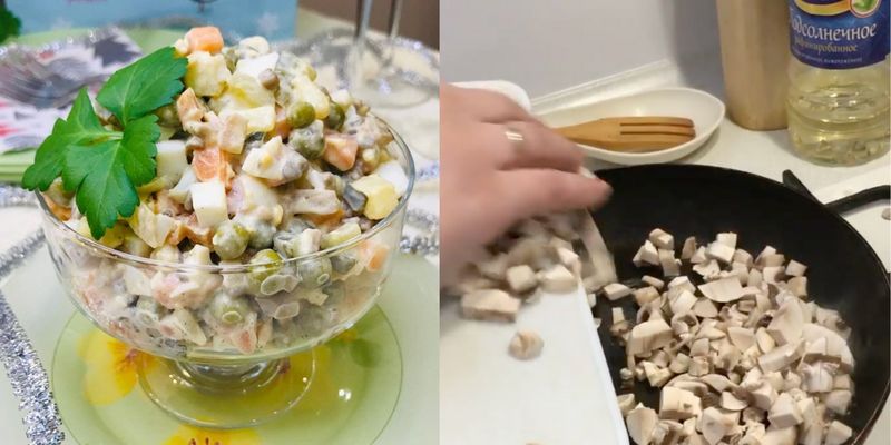 Необычные варианты "Оливье": как приготовить новогодний салат без яиц и колбасы