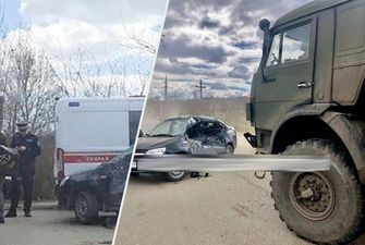 У Криму КамАЗ із військовими протаранив цивільний легковик