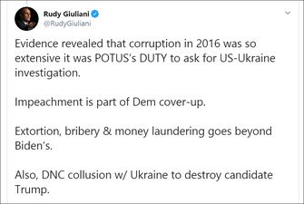 Бомба от Джулиани: адвокат Трампа показал доказательства причастности Байдена к коррупции в Украине