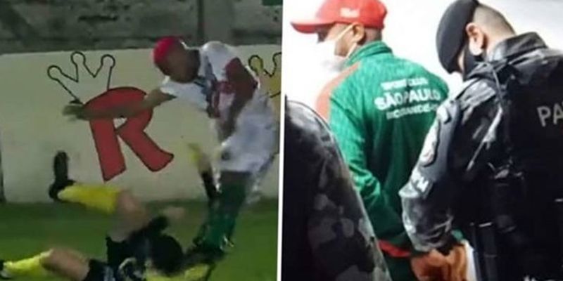 В Бразилии футболист жестоко избил судью