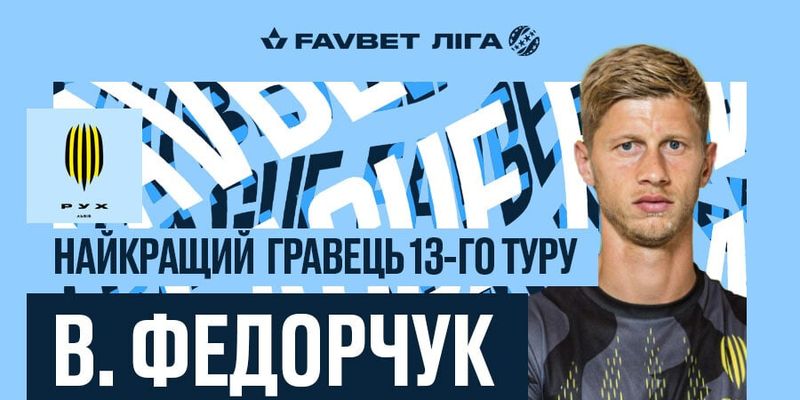 Валерий Федорчук - лучший футболист 13-го тура УПЛ