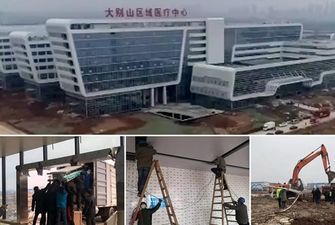 У Китаї за 2 дні побудували лікарню для хворих на коронавірус