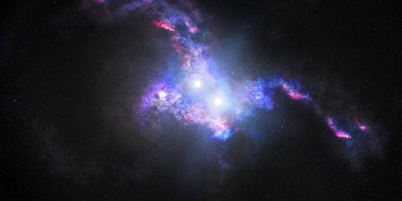 Hubble обнаружил в ранней Вселенной уникальные двойные квазары
