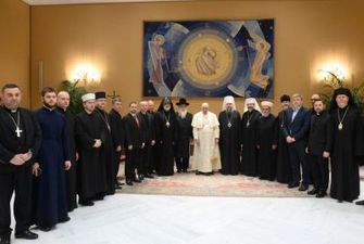 В Ватикане Папа Римский встретился с представителями всех религиозных общин Украины: фото