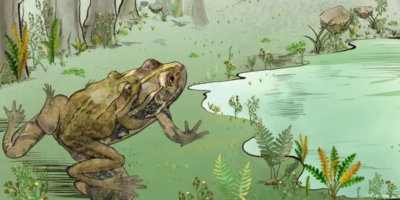 Беременность длинною в миллионы лет: ученые нашли сохранившуюся окаменелость лягушки с икрой