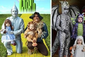 Папы близнецов создают яркие костюмы на Хэллоуин по мотивам любимых фильмов - вот лучшие наряды креативной семьи/В этих образах они делают забавные фото