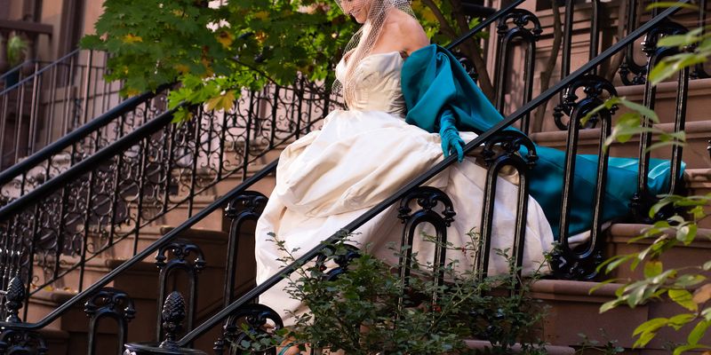 Сара Джессика Паркер снова примерила роскошное свадебное платье из "Секса в большом городе"